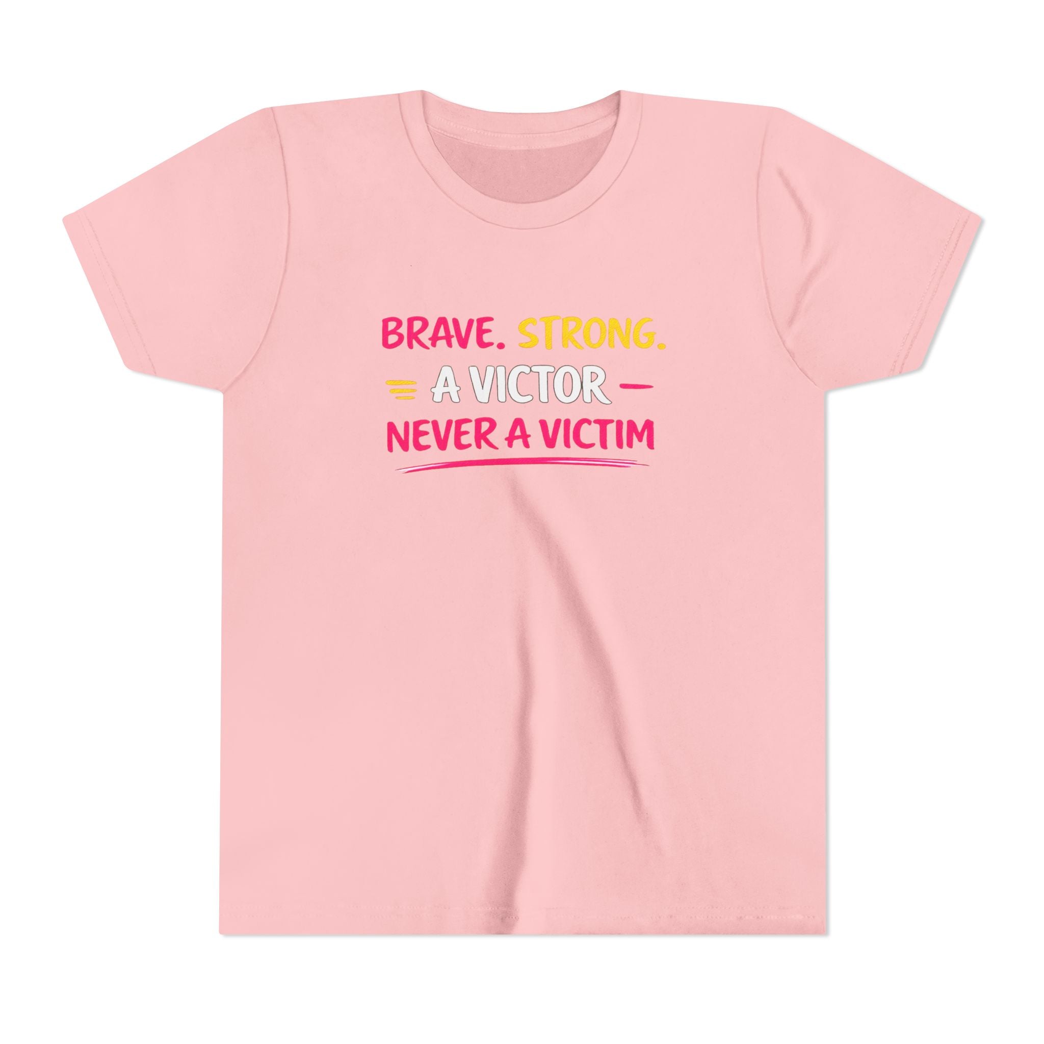 Brave. Strong, A Victor Youth Short Sleeve Tee