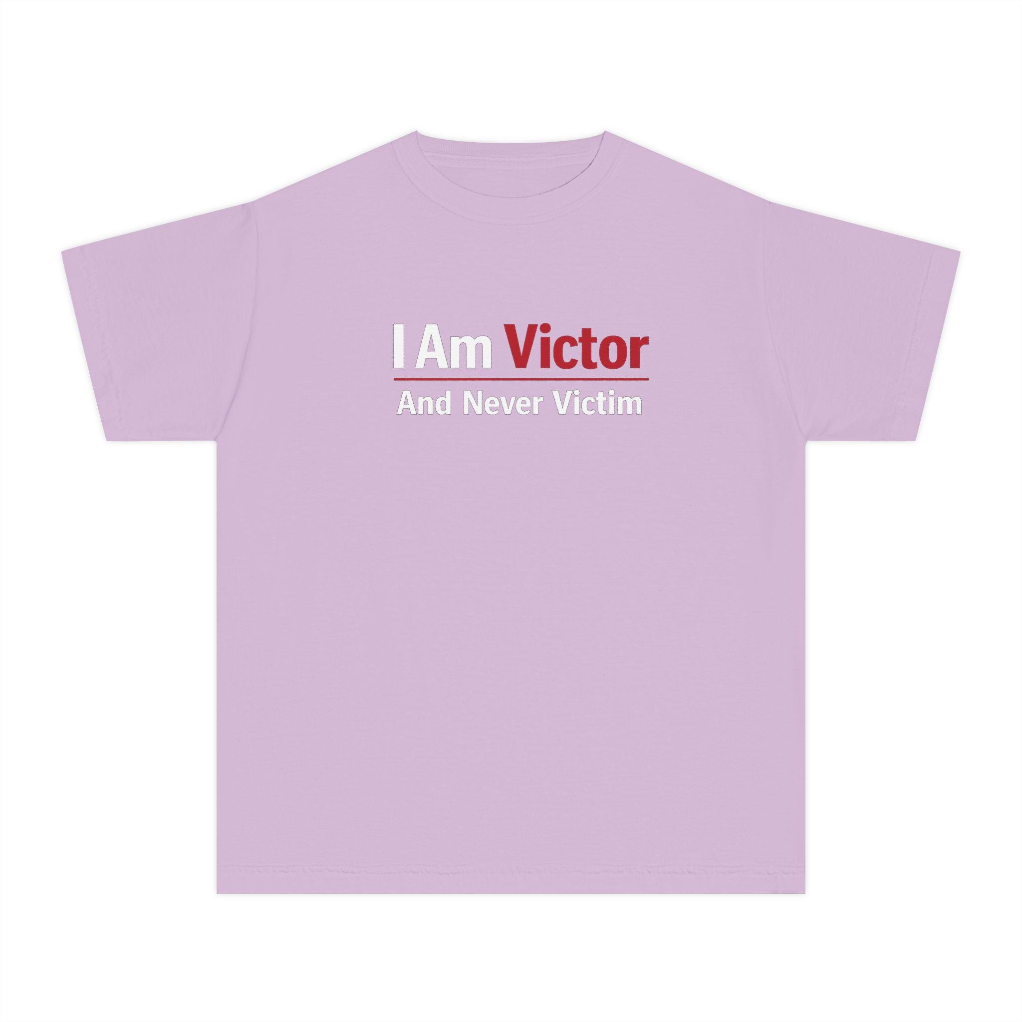 **KiDS**I Am Victor Youth Tee – Motivational Kids T‑Shirt ("I Am Victor And Never Victim")