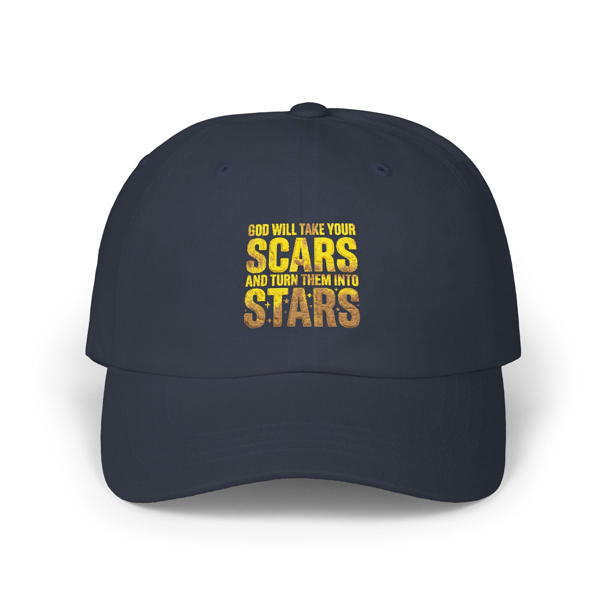 "Scars to Stars" Gold Foil Inspirational Hat