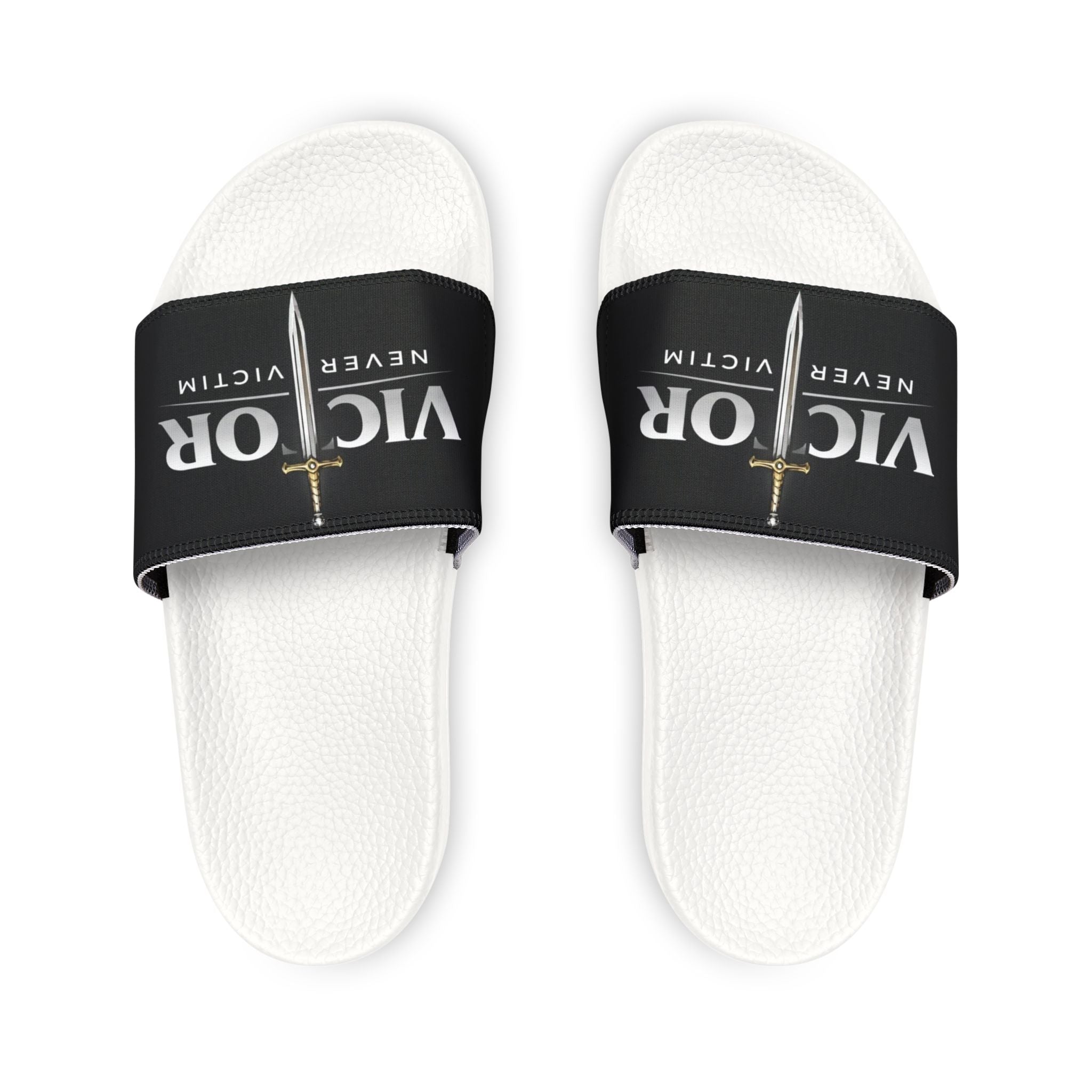 Victor Never Victim Sword Logo Slide Sandals | Men's Slides