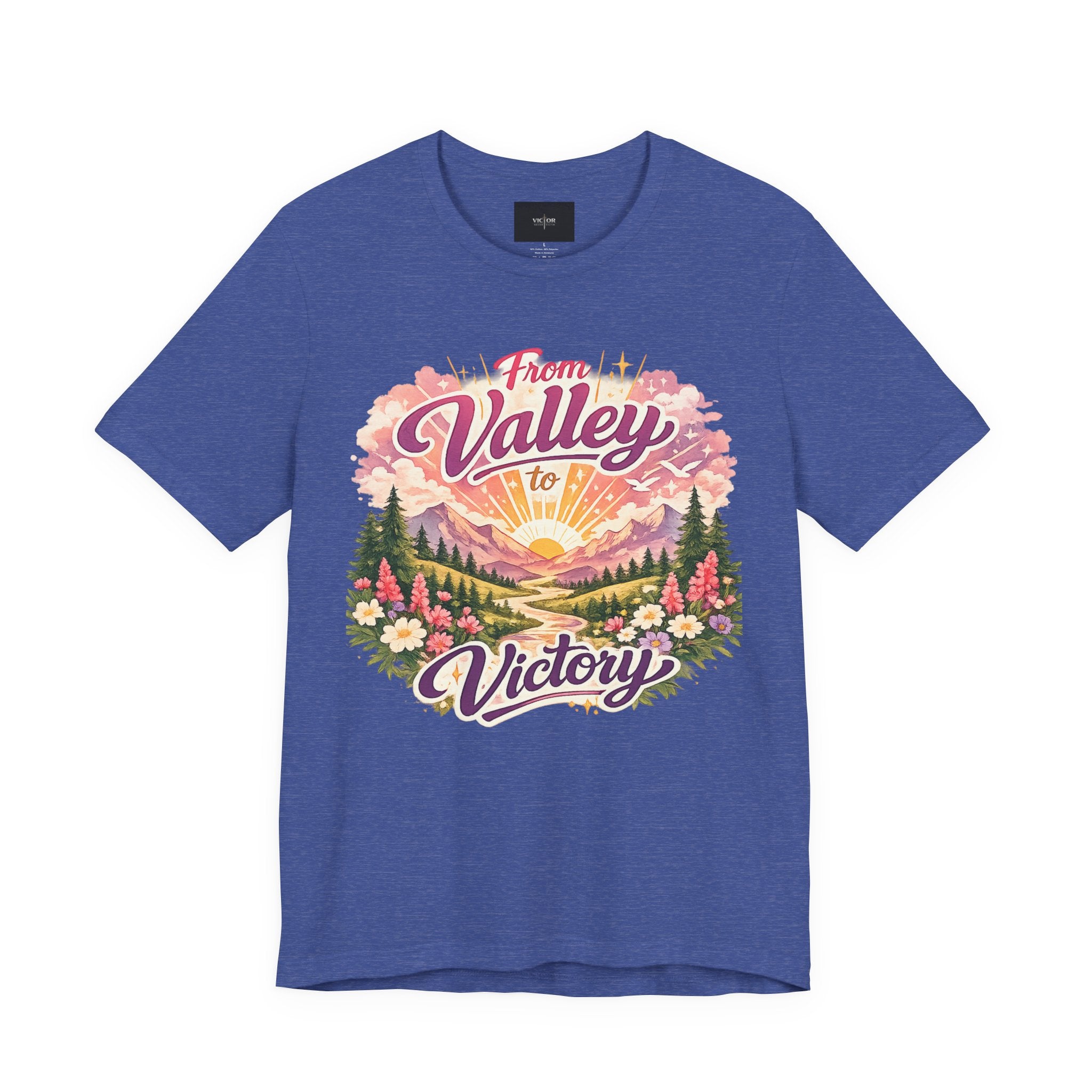 T-Shirt — "From Valley to Victory" Scenic Vintage Mountain Tee