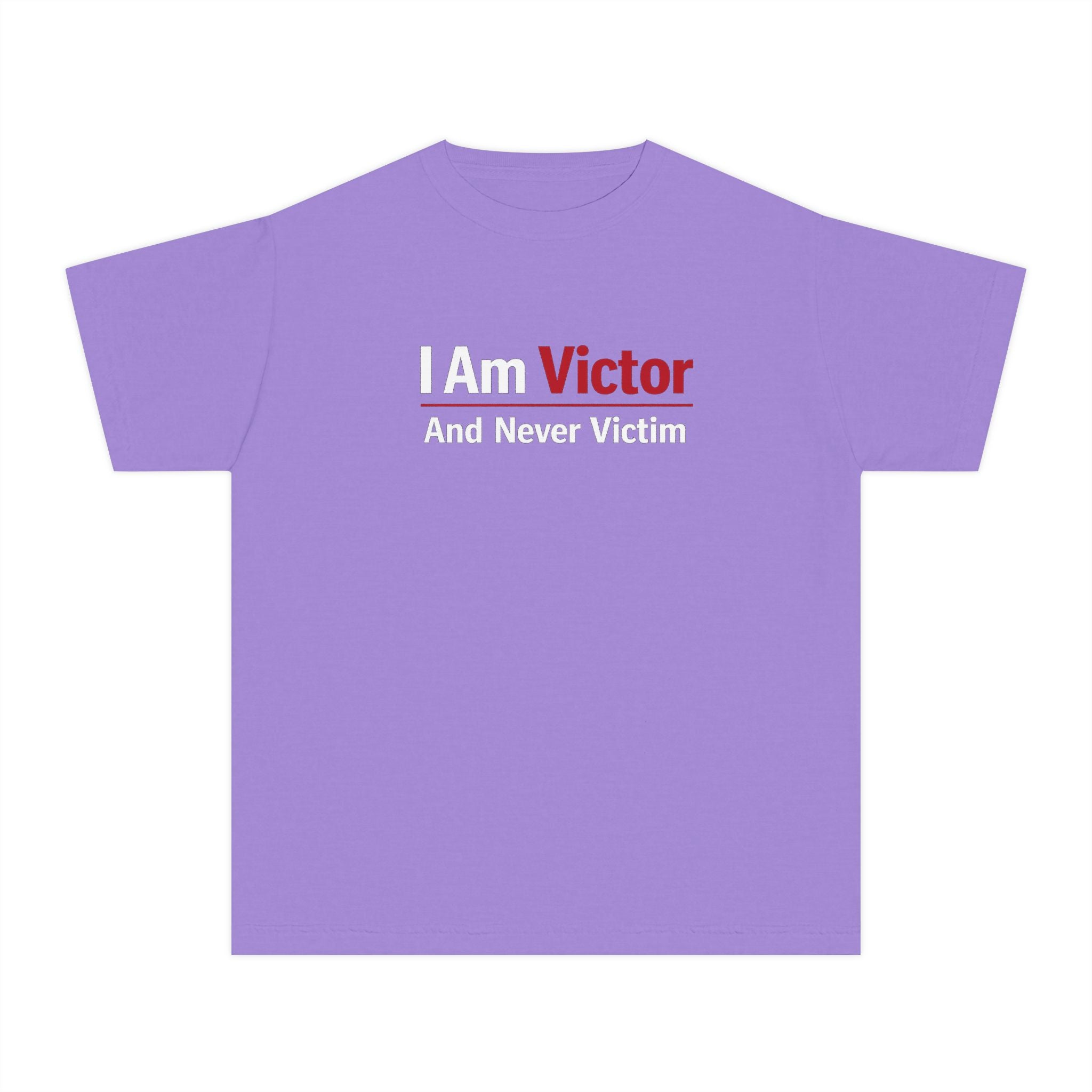 **KiDS**I Am Victor Youth Tee – Motivational Kids T‑Shirt ("I Am Victor And Never Victim")