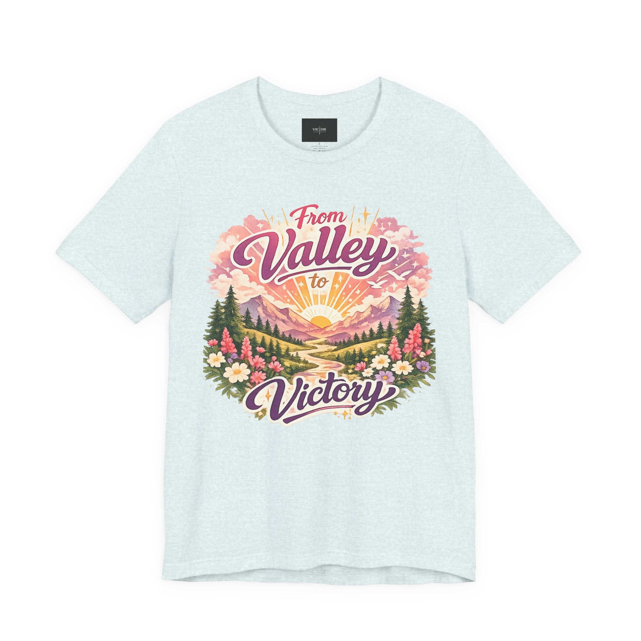 T-Shirt — "From Valley to Victory" Scenic Vintage Mountain Tee