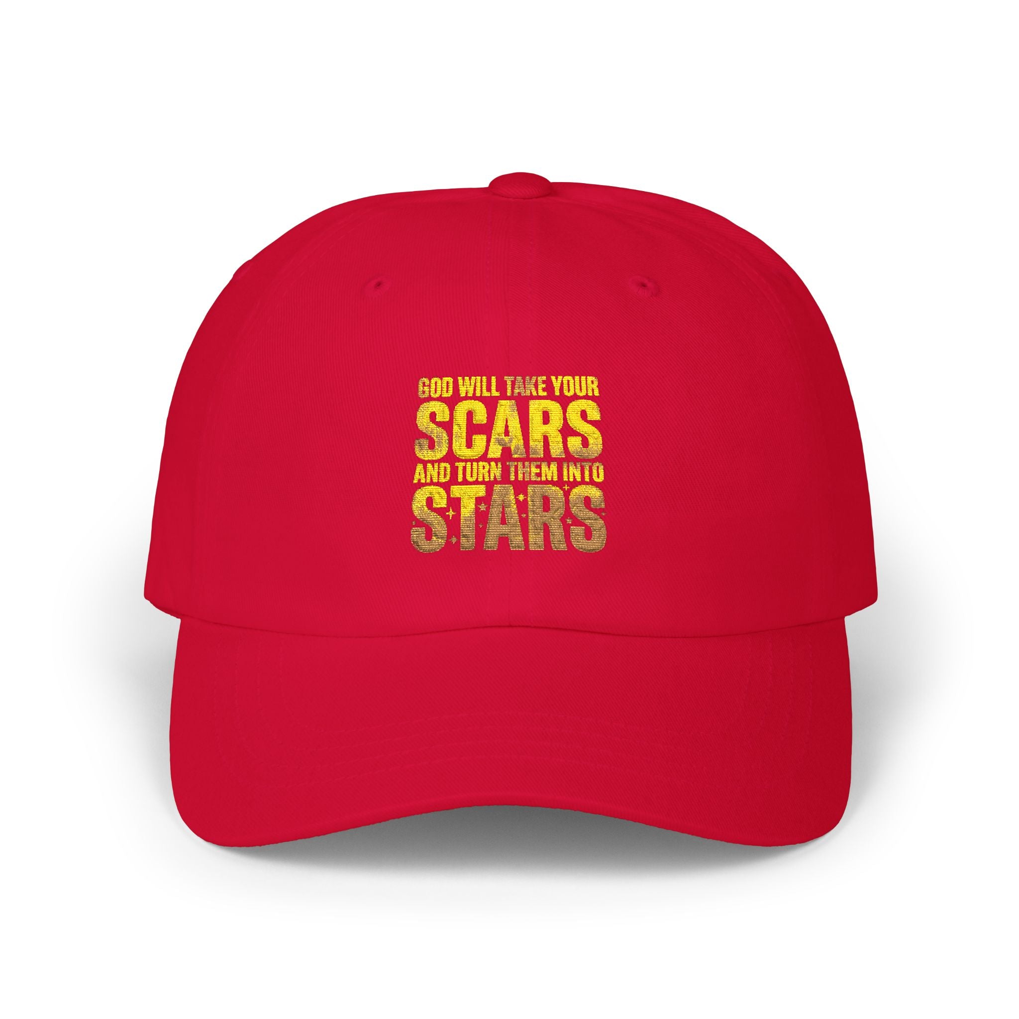 "Scars to Stars" Gold Foil Inspirational Hat