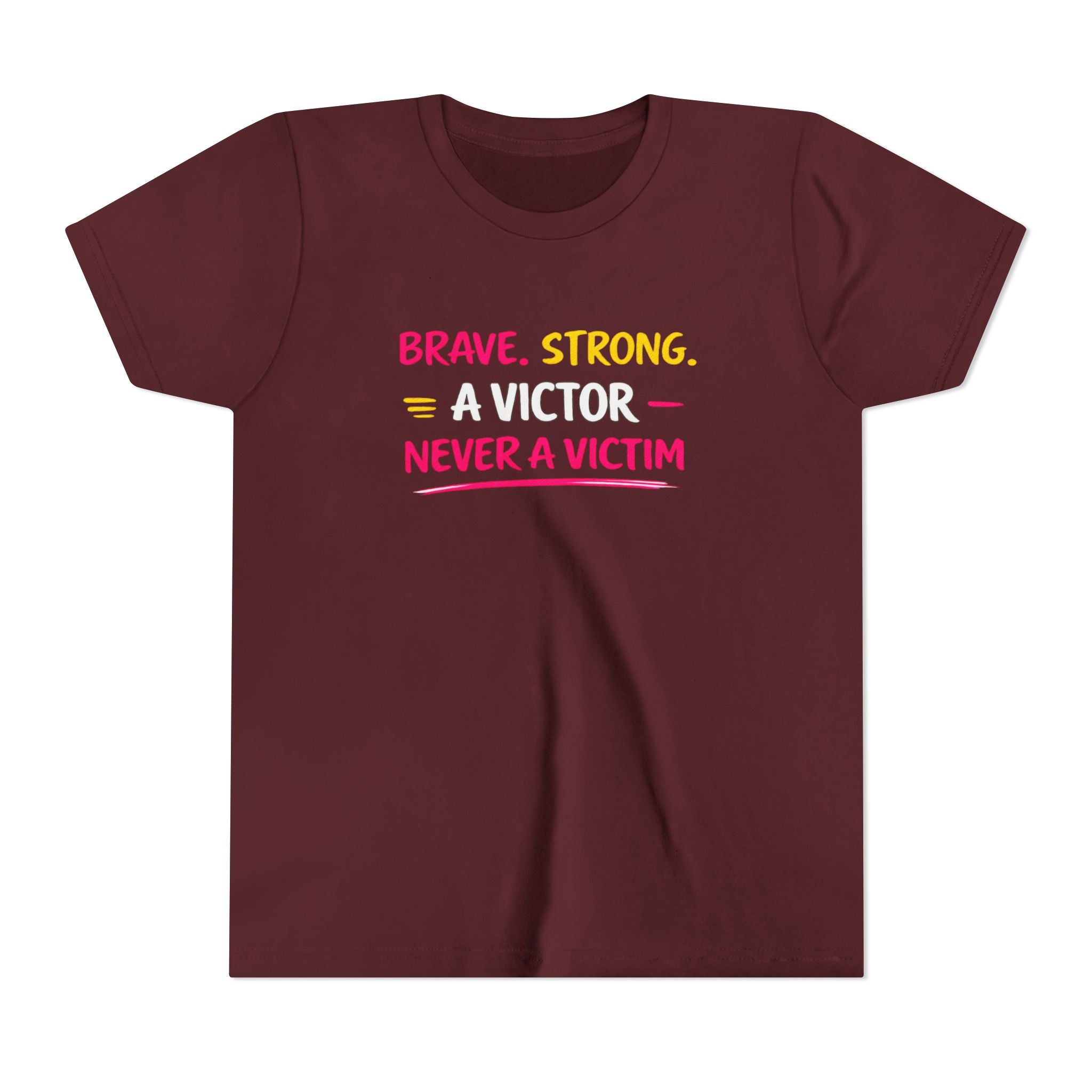 Brave. Strong, A Victor Youth Short Sleeve Tee