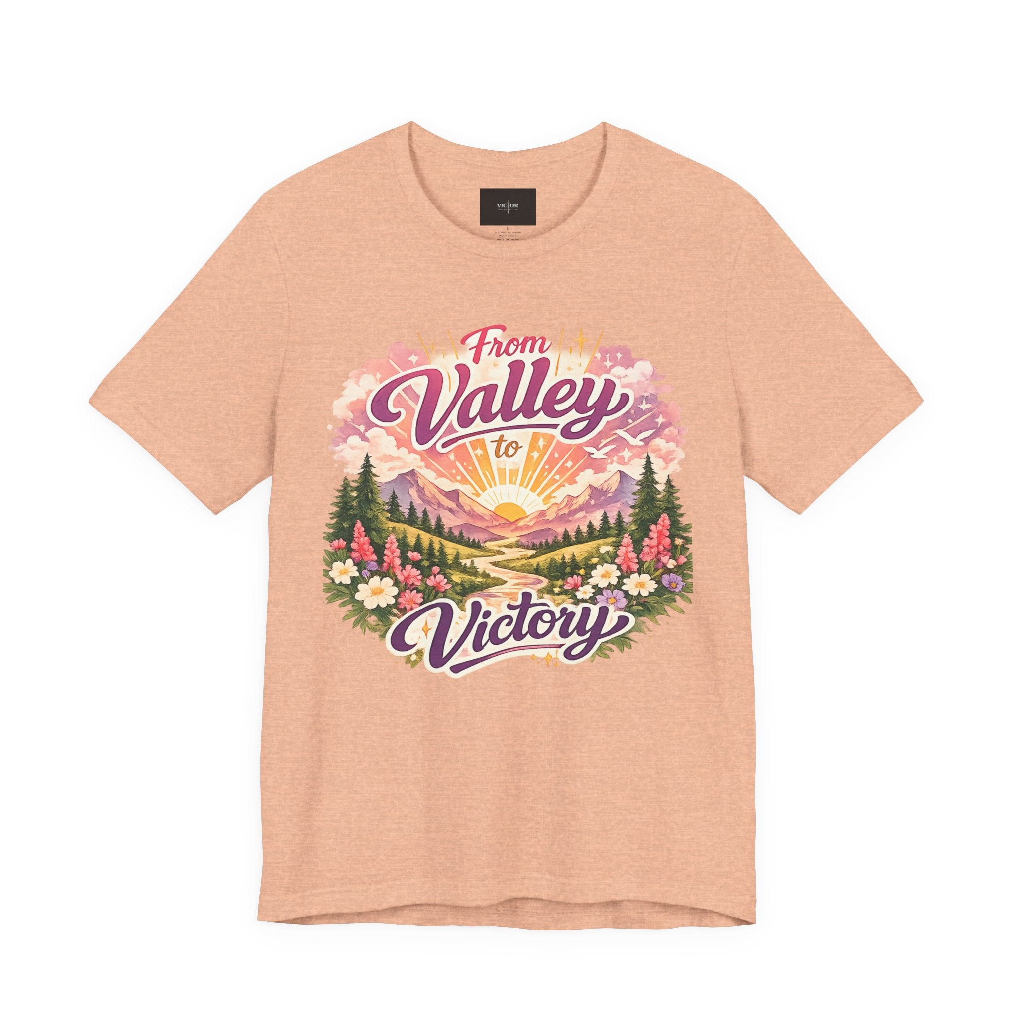 T-Shirt — "From Valley to Victory" Scenic Vintage Mountain Tee