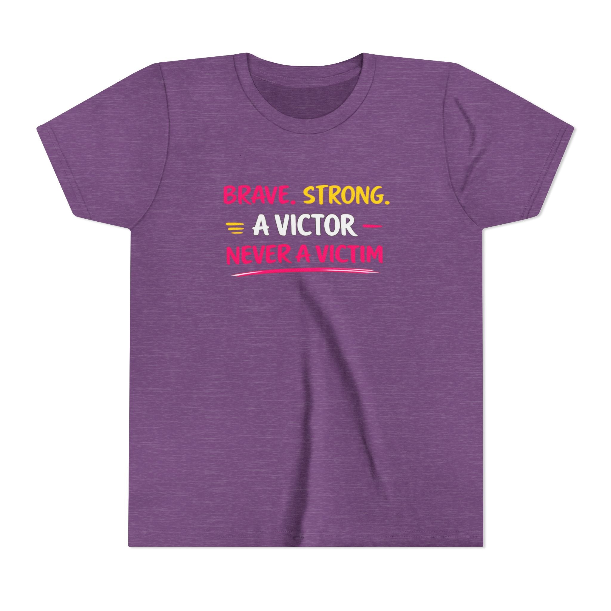 Brave. Strong, A Victor Youth Short Sleeve Tee