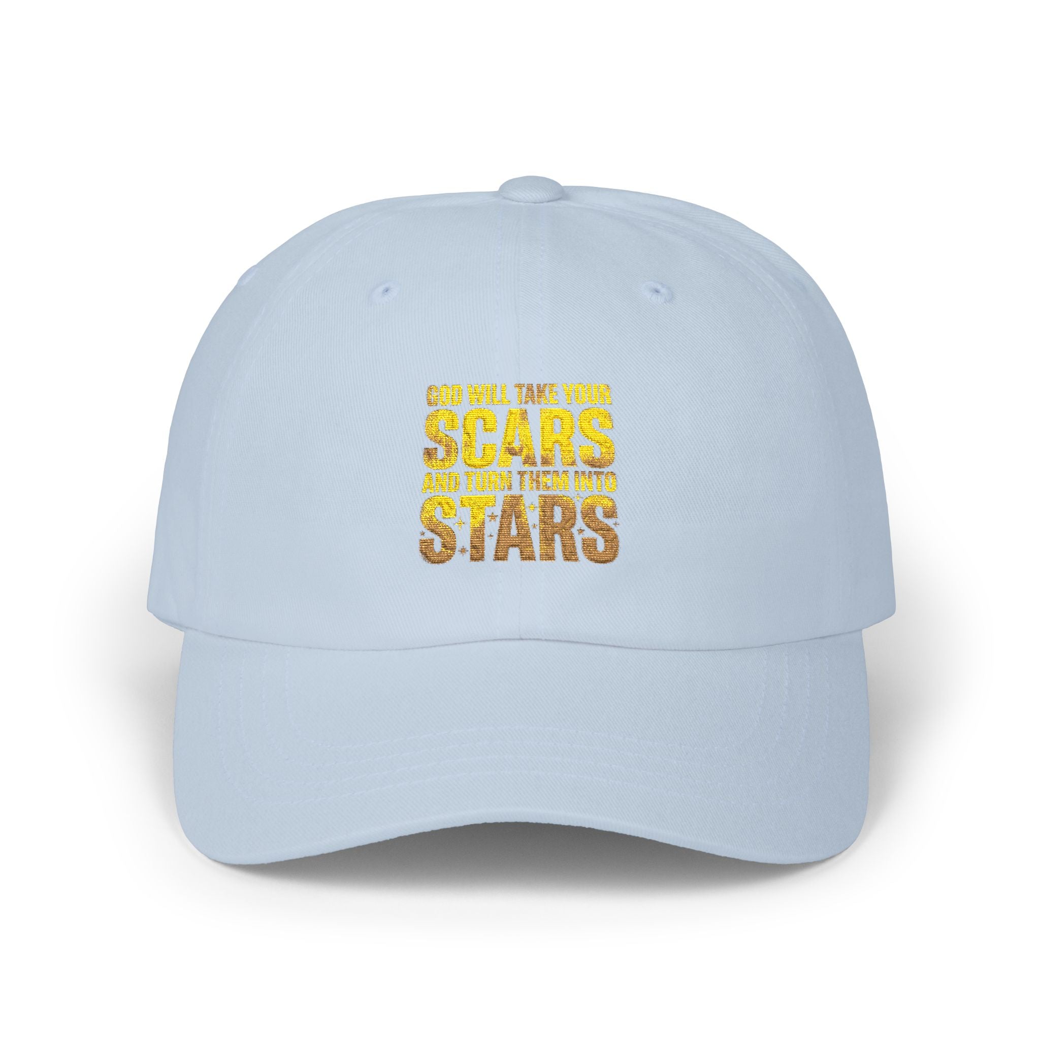 "Scars to Stars" Gold Foil Inspirational Hat