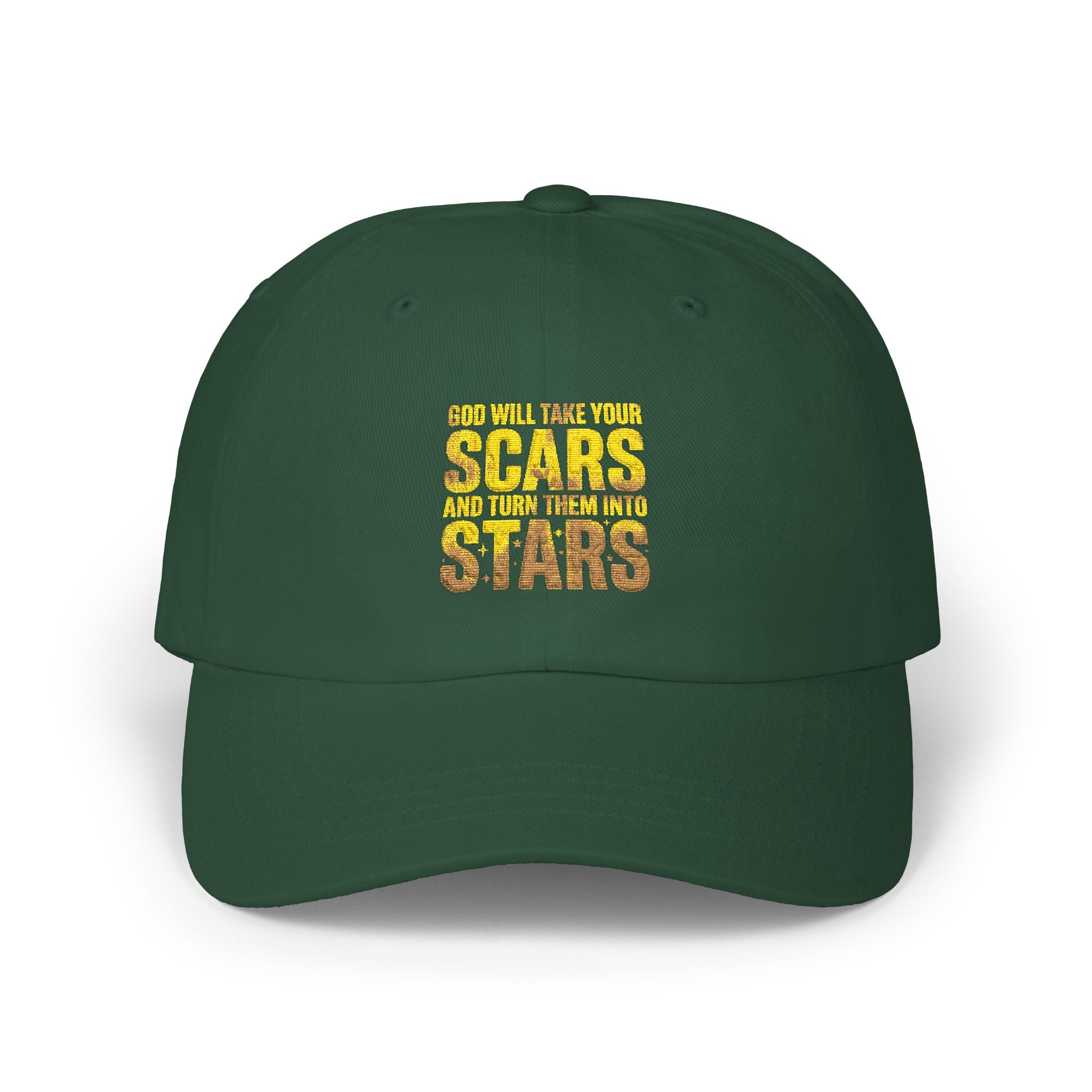 "Scars to Stars" Gold Foil Inspirational Hat