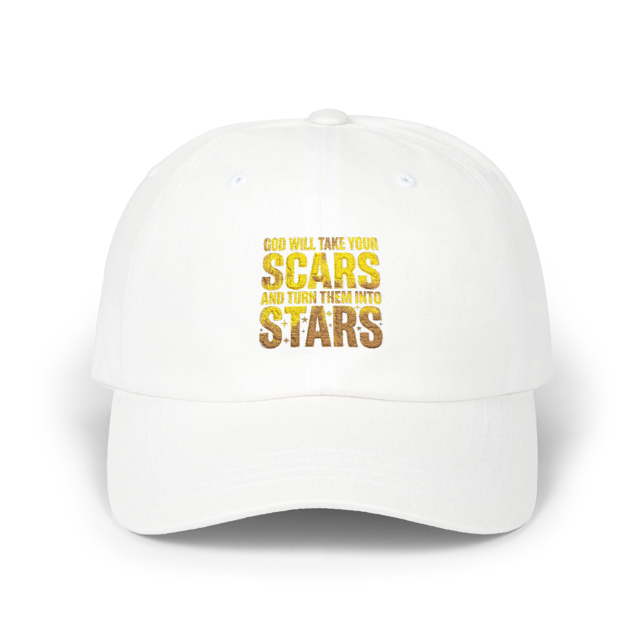 "Scars to Stars" Gold Foil Inspirational Hat