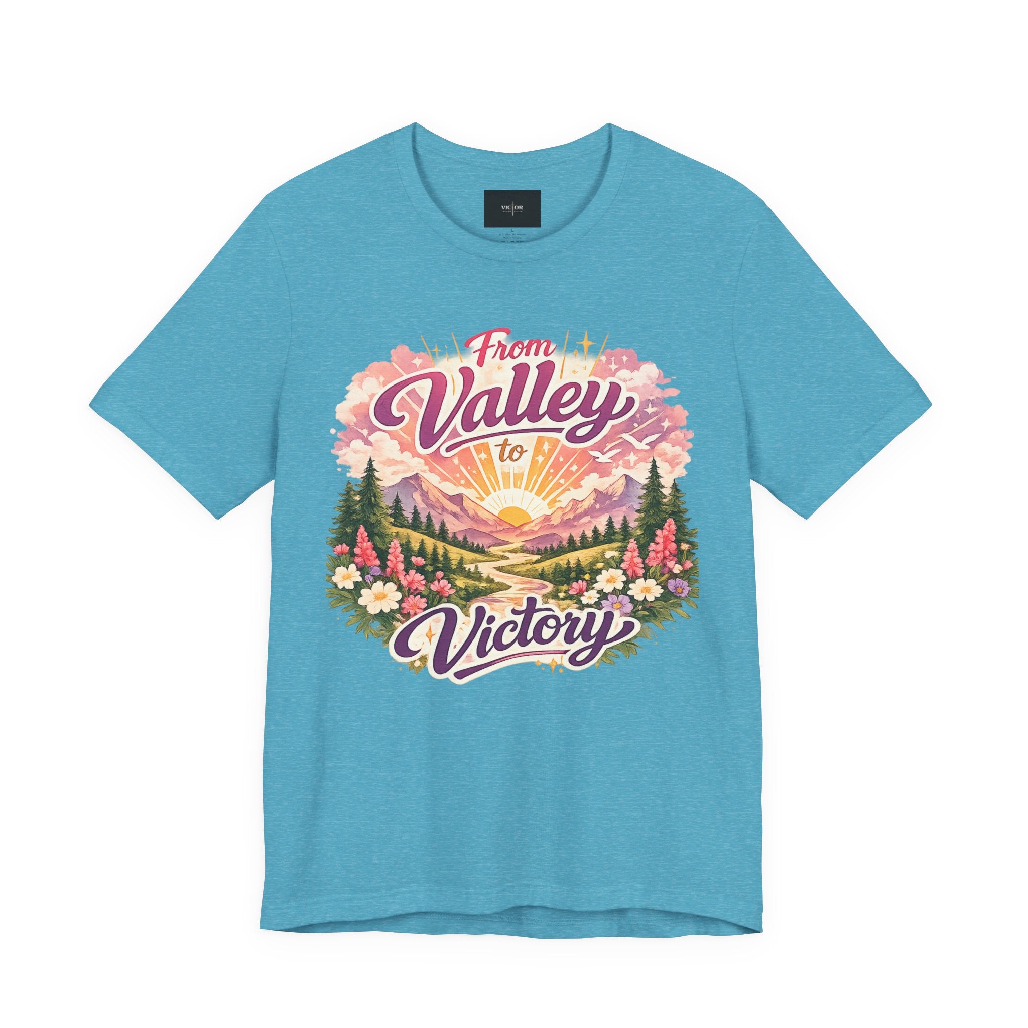 T-Shirt — "From Valley to Victory" Scenic Vintage Mountain Tee