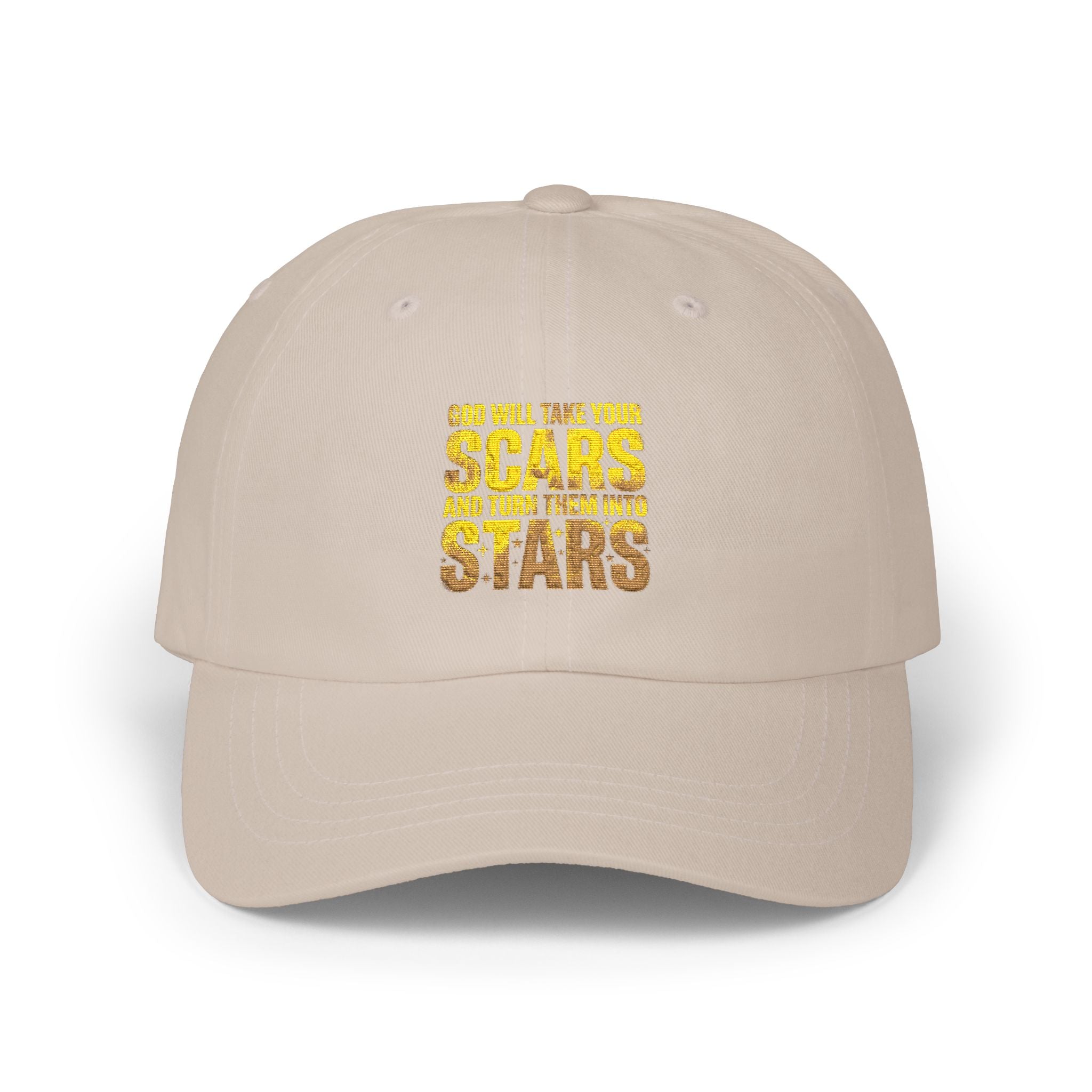 "Scars to Stars" Gold Foil Inspirational Hat