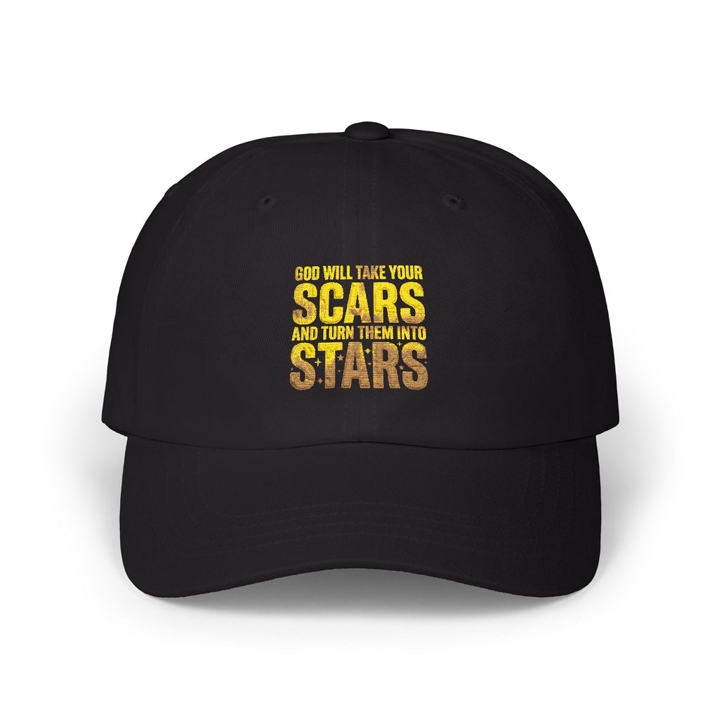 "Scars to Stars" Gold Foil Inspirational Hat