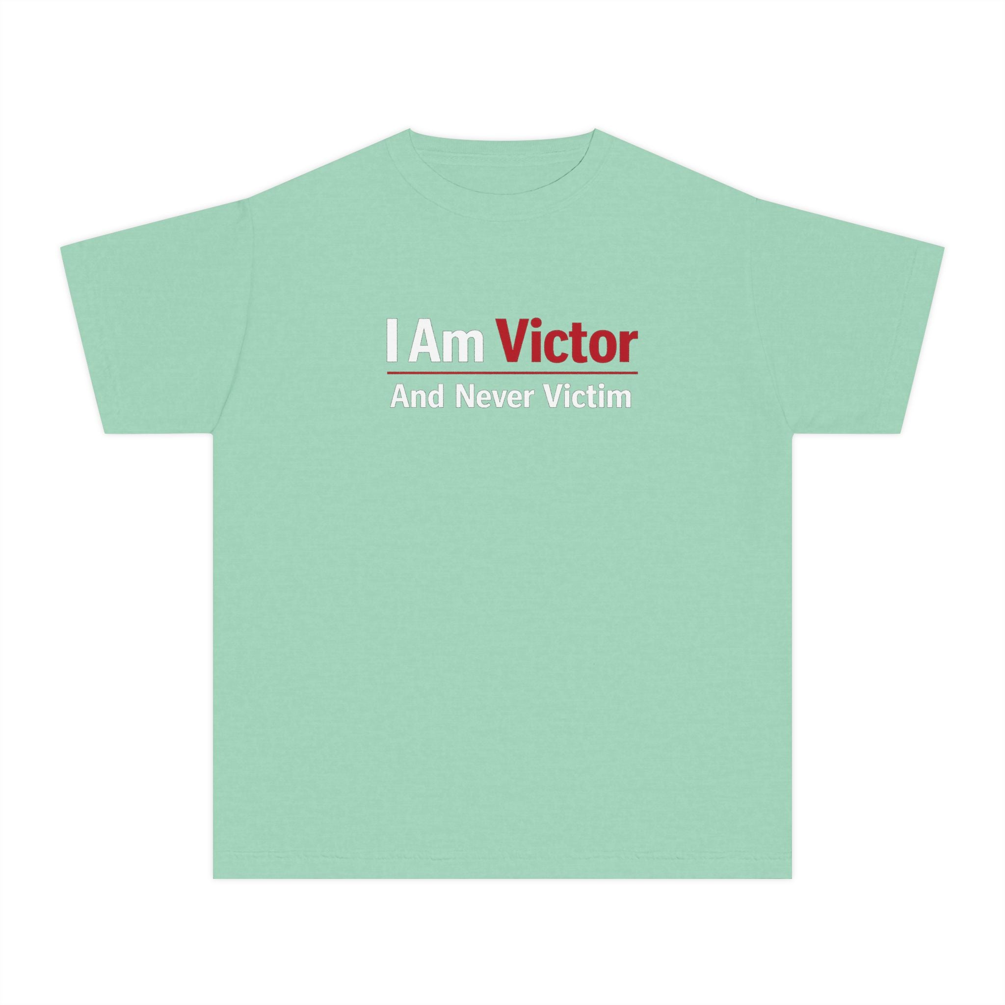**KiDS**I Am Victor Youth Tee – Motivational Kids T‑Shirt ("I Am Victor And Never Victim")