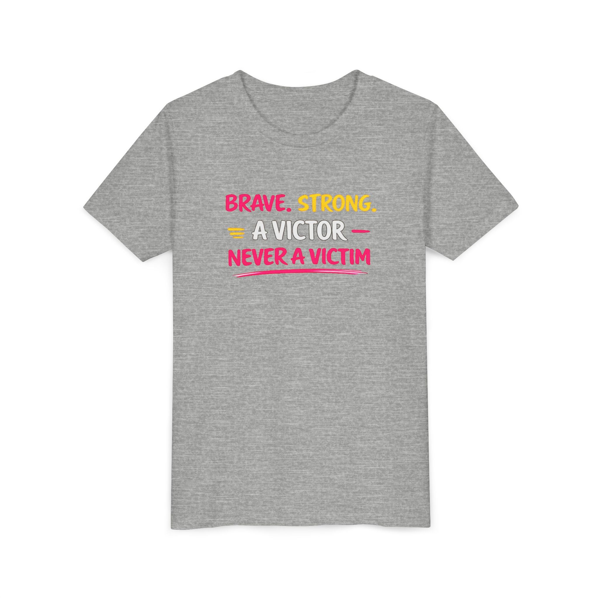 Brave. Strong, A Victor Youth Short Sleeve Tee